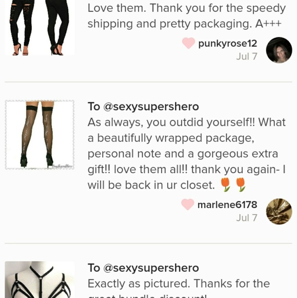 NEW! “Bite me, Whip me, Tease me” Print Thigh-highs / Stockings - Picture 5 of 5